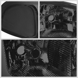 LED Chrome Housing Smoke Lens Reflector Headlight For 99-02 GMC Sierra 1500 4DR-Lighting-BuildFastCar-BFC-FHDL-GMCSIER99-SMCL1