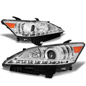 Chrome Housing/Clear Lens LED Running Light TBA Headlight For 07-12 Lexus ES350-Lighting-BuildFastCar