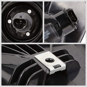 Black Housing Clear Lens Reflector Headlight/Lamp For 01-07 Dodge Caravan 3/4DR-Lighting-BuildFastCar-BFC-FHDL-DODCAR013-BKAM