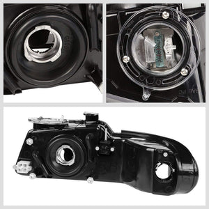 Black Housing Clear Len Reflector Headlight For 96-00 Chryler Grand Voyager 4DR-Lighting-BuildFastCar-BFC-FHDL-CHRYGDV014-BKCL1