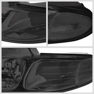 Chrome Housing Smoke Len Reflector Headlight For 96-00 Chryler Grand Voyager 4DR-Lighting-BuildFastCar-BFC-FHDL-CHRYGDV014-SMCL1