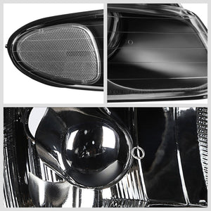 Black Housing/Clear Lens/Amber OE Projector Headlight For 96-99 Chrysler Voyager-Lighting-BuildFastCar