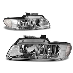 Chrome Housing/Clear Lens OE Projector Headlight For 96-99 Chrysler Voyager 3.3L-Lighting-BuildFastCar