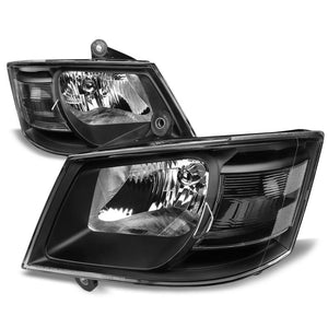 Black Housing/Clear Lens OE Reflector Headlight For 08-10 Dodge Grand Caravan-Lighting-BuildFastCar