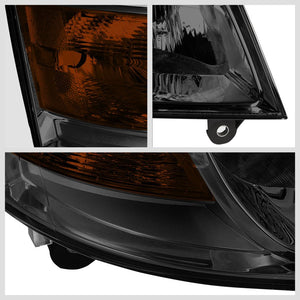 Chrome Housing/Smoke Lens/Amber OE Reflector Headlight For 08-10 Grand Caravan-Lighting-BuildFastCar