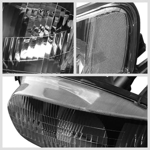 Black Housing/Clear Lens OE Reflector Headlight For 01-04 Ford Escape 2.0L/3.0L-Lighting-BuildFastCar