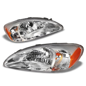 Chrome Housing/Clear Lens/Amber OE Reflector Headlight For 00-07 Ford Taurus-Lighting-BuildFastCar