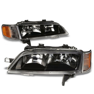 Black Housing/Clear Lens/Amber OE Reflector Headlight For 94-97 Honda Accord-Lighting-BuildFastCar