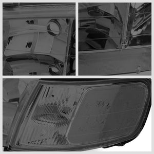 Chrome Housing/Smoke Lens OE Reflector Headlight For 94-97 Honda Accord 2.2L-Lighting-BuildFastCar