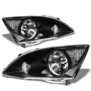 Black Housing/Clear Lens OE Reflector Headlight Kit For 07-11 Honda CR-V 2.4L-Lighting-BuildFastCar