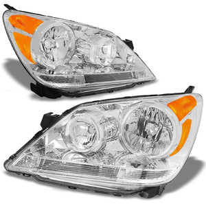 Chrome Housing/Clear Lens/Amber OE Reflector Headlight For 08-10 Honda Odyssey-Lighting-BuildFastCar