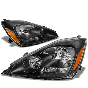 Black Housing/Clear Lens/Amber OE Reflector Headlight For 04-05 Toyota Sienna-Lighting-BuildFastCar