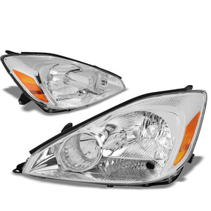 Chrome Housing/Clear Lens/Amber OE Reflector Headlight For 04-05 Toyota Sienna-Lighting-BuildFastCar