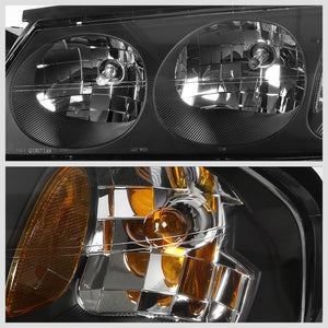 Black Housing Head/Lamp Light Amber Corner/Reflector For Chevy 00-05 Impala V6-Lighting-BuildFastCar
