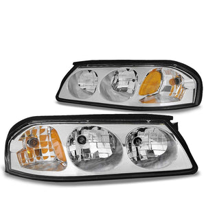 Chrome Housing Head/Lamp Light Amber Corner/Reflector For Chevy 00-05 Impala V6-Lighting-BuildFastCar