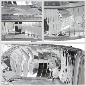 Chrome Housing Reflector Headlight+Clear Side Corner For Ford 12-14 Focus 2.0L-Lighting-BuildFastCar