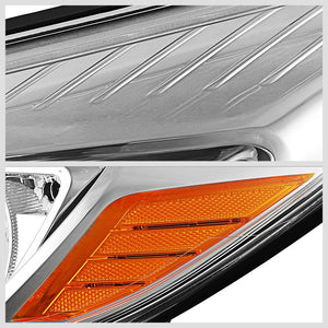 Chrome Housing Reflector Headlight+Amber Side Corner For Ford 12-14 Focus 2.0L-Lighting-BuildFastCar