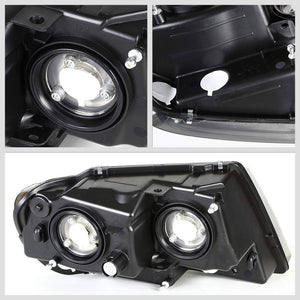 Black Housing Reflector Headlight+Amber Side For Jeep 99-04 Grand Cherokee WJ-Lighting-BuildFastCar