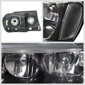 Black Housing Clear Lens Reflector Headlight For Jeep 99-04 Grand Cherokee WJ-Lighting-BuildFastCar