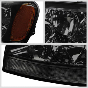 Smoke Housing Reflector Headlight+Amber Side For Jeep 99-04 Grand Cherokee WJ-Lighting-BuildFastCar