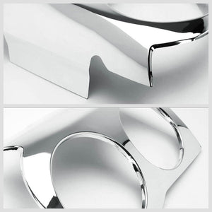 Pair Left & Right Glossy Chrome Headlight Cover Bezel Eyelid Trim For 05-10 Chrysler 300 C