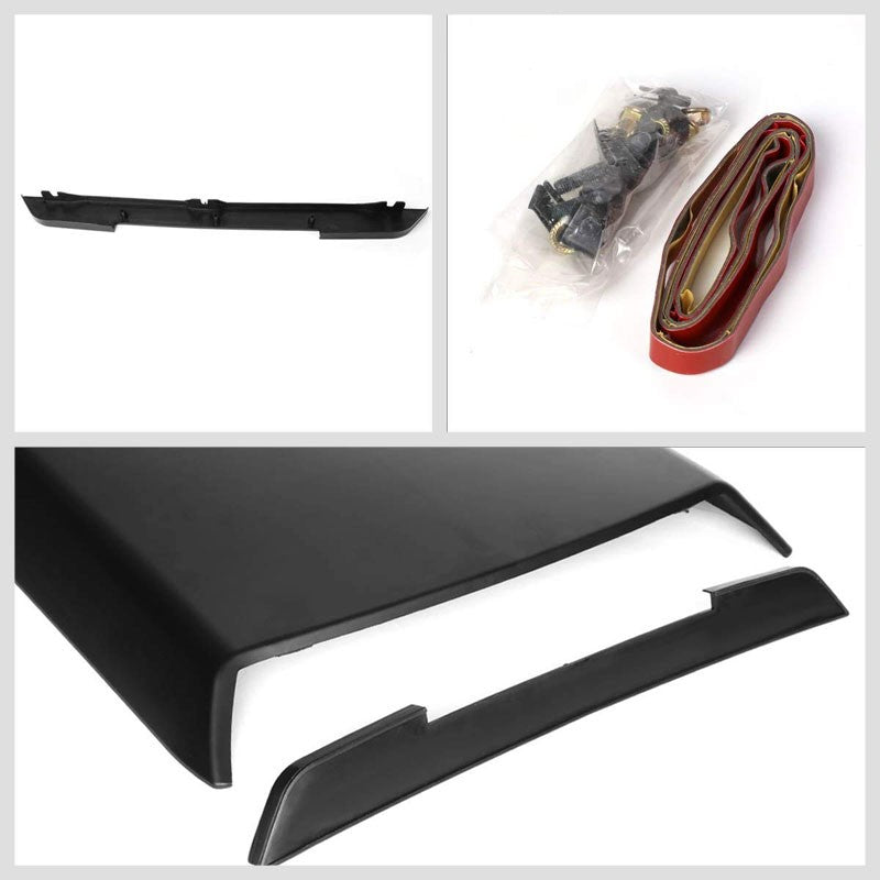 Black Air Dynamics Scoop Bonnet Hood Cover For 05-09 Ford Mustang S-197 V6/V8-Exterior-BuildFastCar