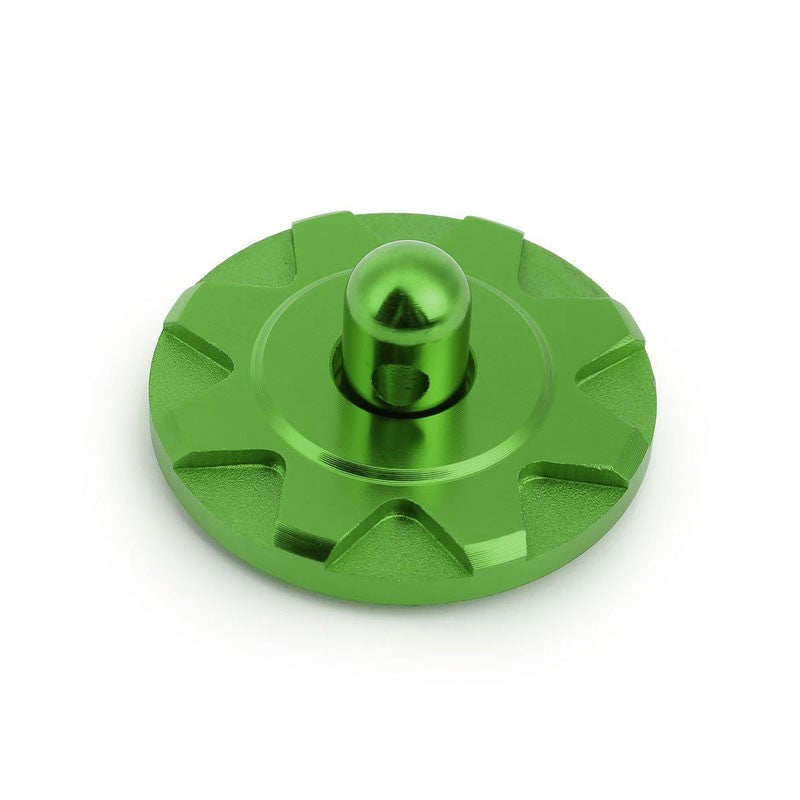 Green Race Billet Style Aluminum Cosmetic Front Bonnet Hood Lock Pin+Cable+Tape-Exterior-BuildFastCar