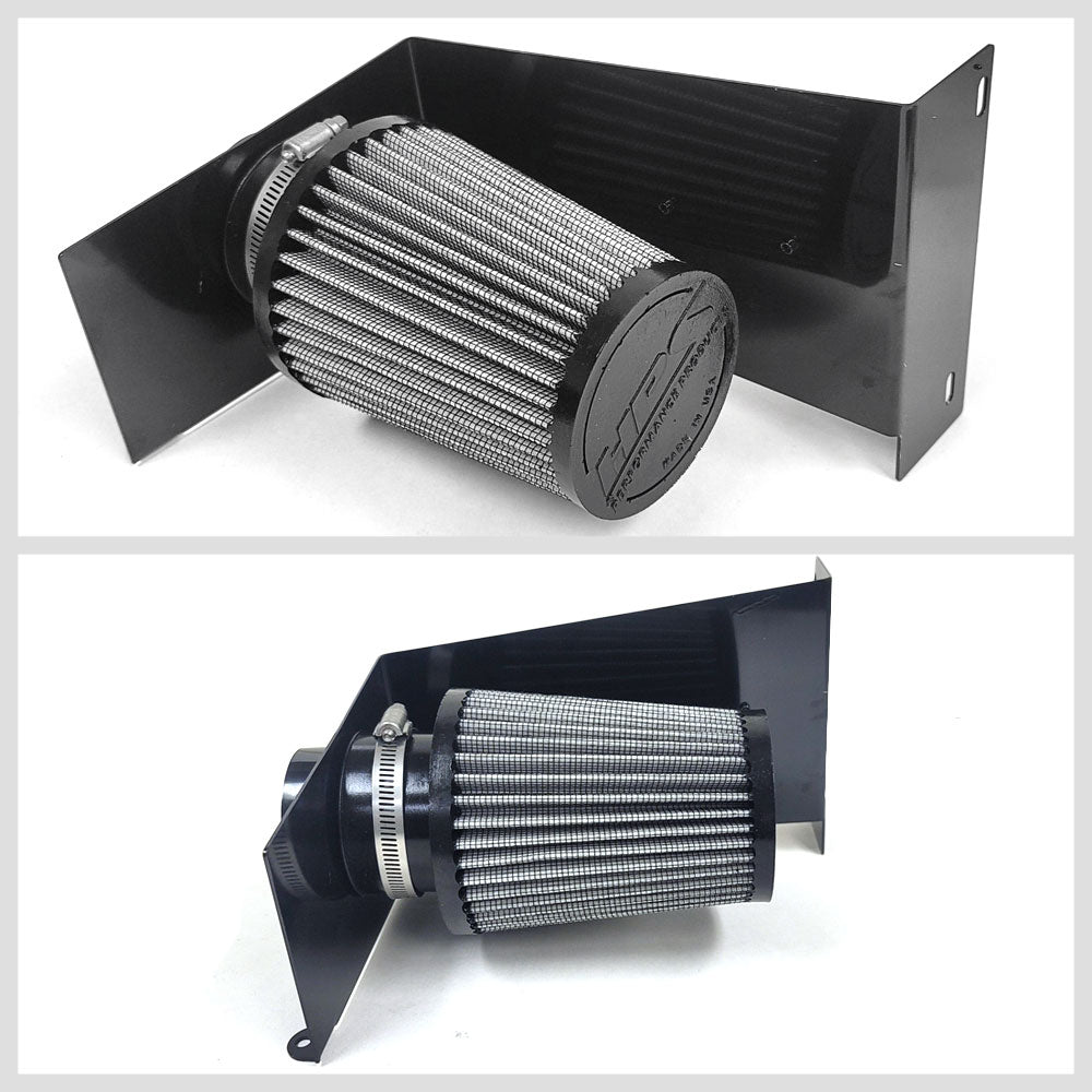HPS Air Intake Cone Filter w/Megan Bulldog Heat Shield For 02-06 Mini Cooper S 1.6L R52 R53