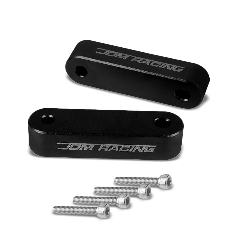 Black Front 7/8" Screw-On Aluminum Hood Riser Spacer Kit For Integra/Civic/CRX-Hood/Bonnet-BuildFastCar