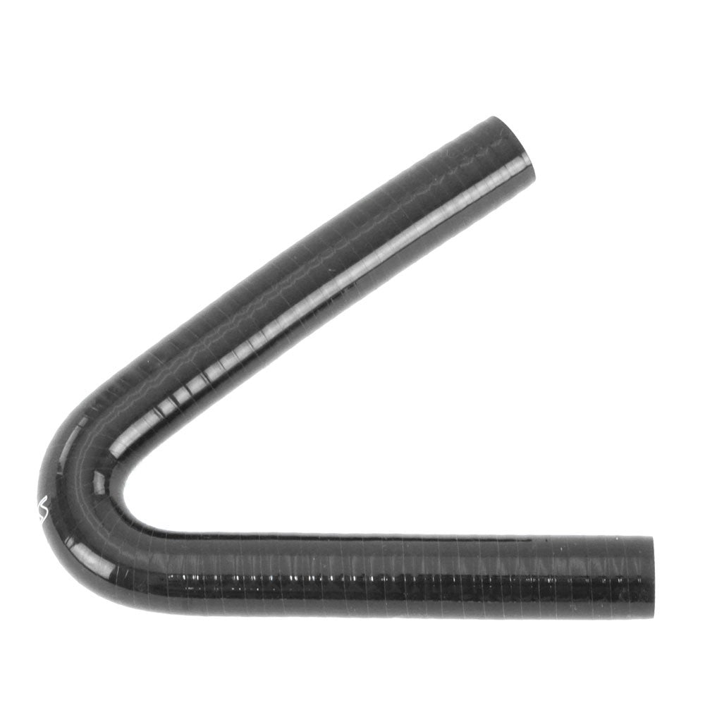 HPS 1.5" (38mm) ID Black 4Ply Silicone 135 Degree Elbow Coupler Hose HTSEC135-150-BLK