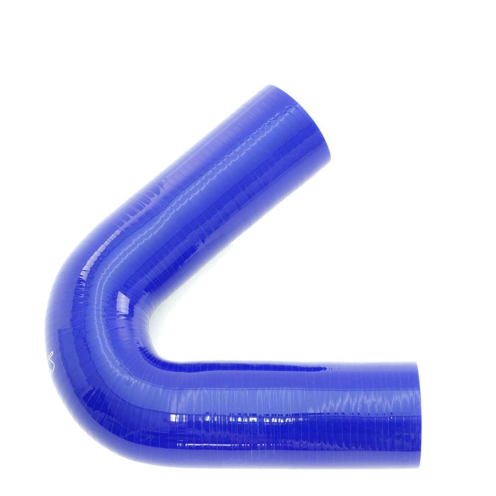 HPS 3.5&quot; (89mm) ID Blue 4Ply Silicone 135 Degree Elbow Coupler Hose HTSEC135-350-BLUE