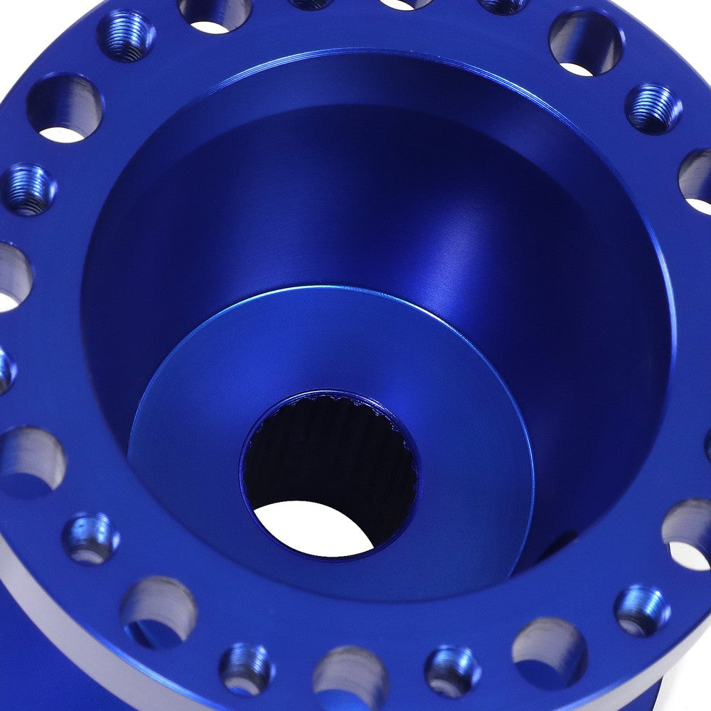 Blue 70/74mm 6-Bolt Aluminum Race Steering Wheel Hub Adapter For 92-97 F-250