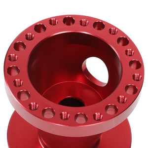 Red 70/74mm 6-Bolt Aluminum Race Steering Wheel Hub Adapter For 92-97 Ranger