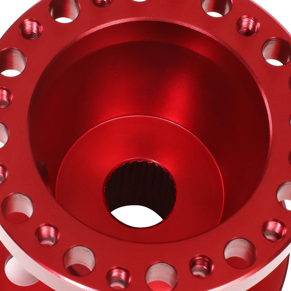 Red 70/74mm 6-Bolt Aluminum Race Steering Wheel Hub Adapter For 92-97 Ranger