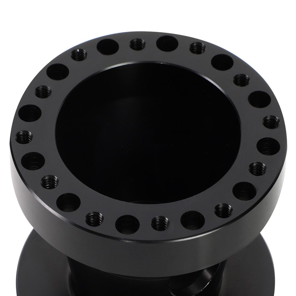 Black 70/74mm 6-Bolt Aluminum Race Steering Wheel Hub Adapter For 80-05 Camaro