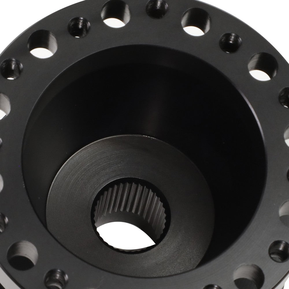 Black 70/74mm 6-Bolt Aluminum Race Steering Wheel Hub Adapter For 80-05 Camaro