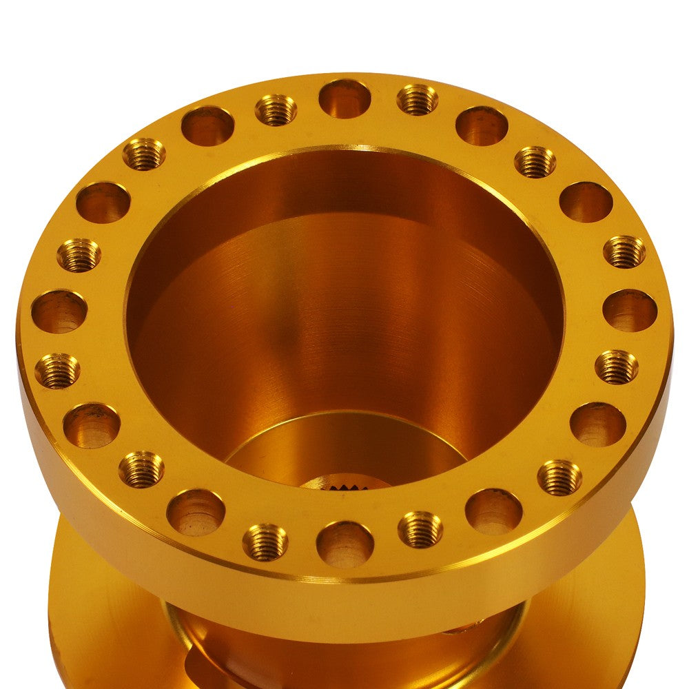 Gold 70/74mm 6-Bolt Aluminum Race Steering Wheel Hub Adapter For 80-05 Camaro
