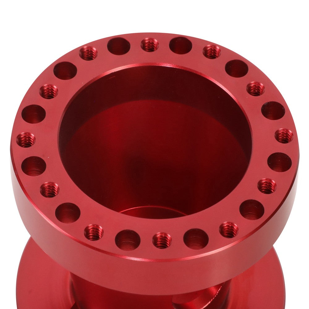 Red 70/74mm 6-Bolt Aluminum Race Steering Wheel Hub Adapter For 80-05 Camaro