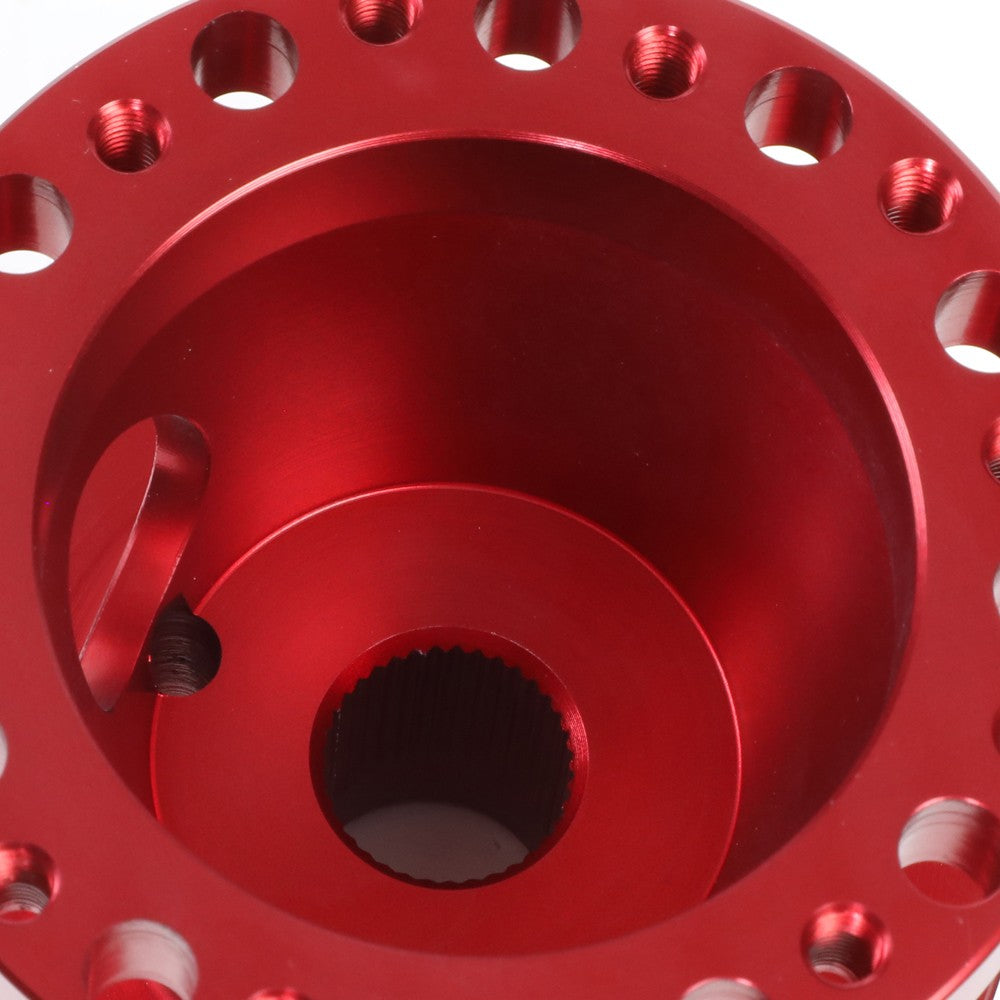 Red 70/74mm 6-Bolt Aluminum Race Steering Wheel Hub Adapter For 80-05 Camaro