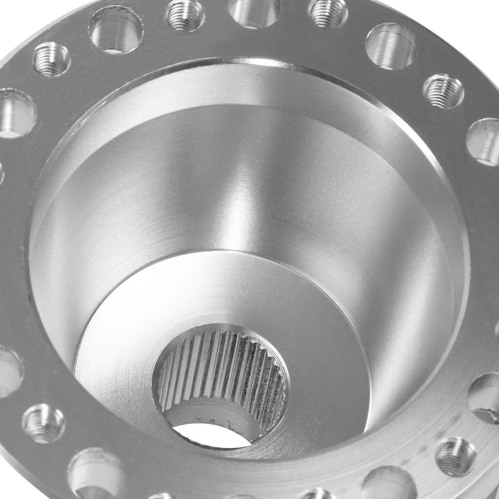 Silver 70/74mm 6-Bolt Aluminum Race Steering Wheel Hub Adapter For 80-05 Camaro