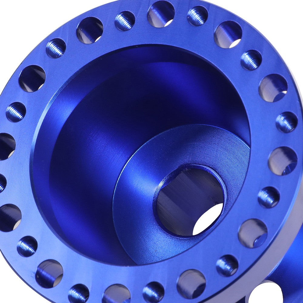 Blue 70/74mm 6-Bolt Aluminum Race Steering Wheel Hub Adapter For 84-04 Mustang