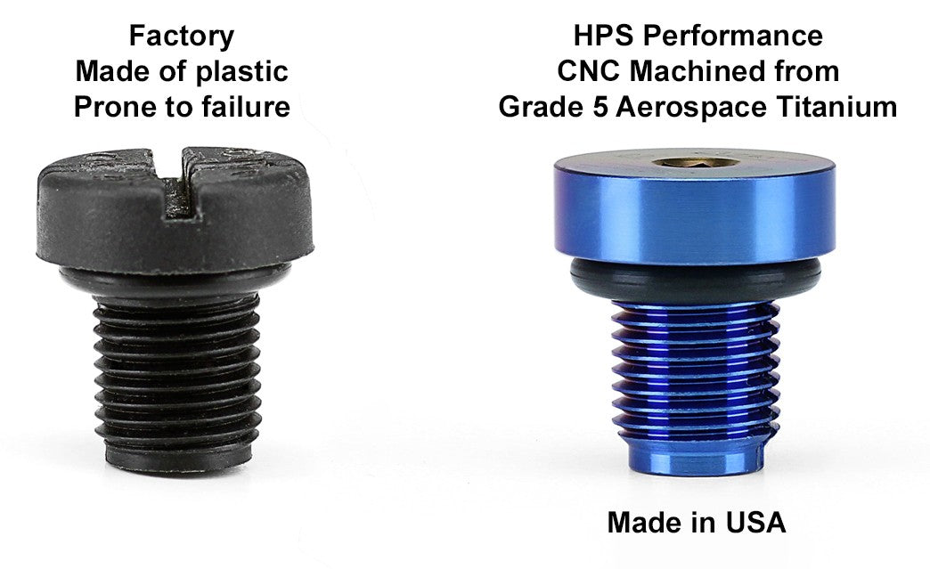 HPS Performance Blue Titanium Coolant Bleed Screw Replace OEM For BMW i-Series