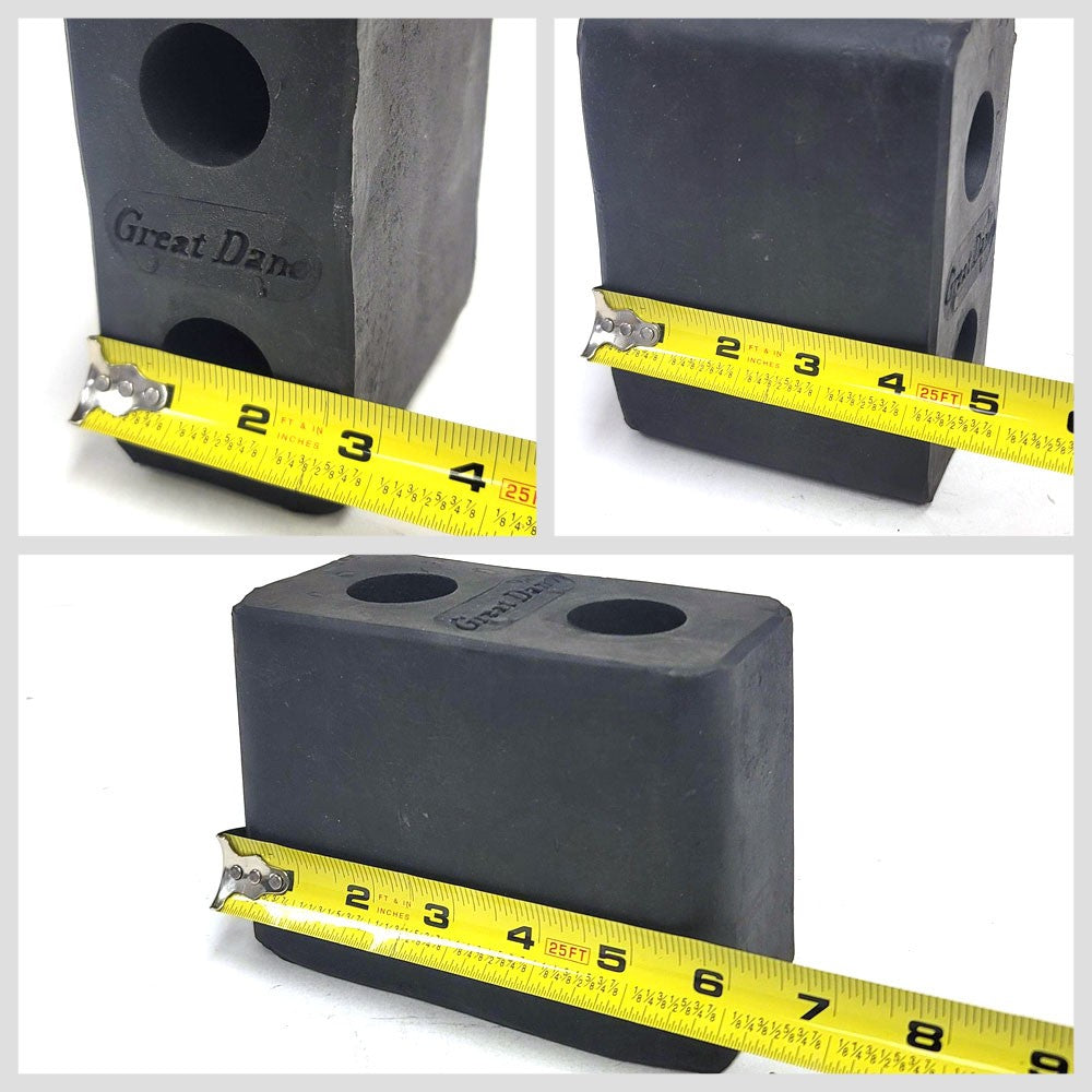 2X Rectangular 2 Hole 6" x 3" x 4-1/4" Molded Dock Bumper BFC-TTP-DBUMP-06-X2