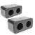 2X Rectangular 2 Hole 6" x 2-3/4" x 3" Molded Dock Bumper BFC-TTP-DBUMP-09-X2