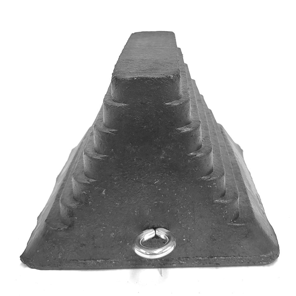 2X Pyramid Shape Steel Eye Bolt 10"x8"x6" Wheel Chock Truck Trailer BFC-TTP-DBUMP-10-X2