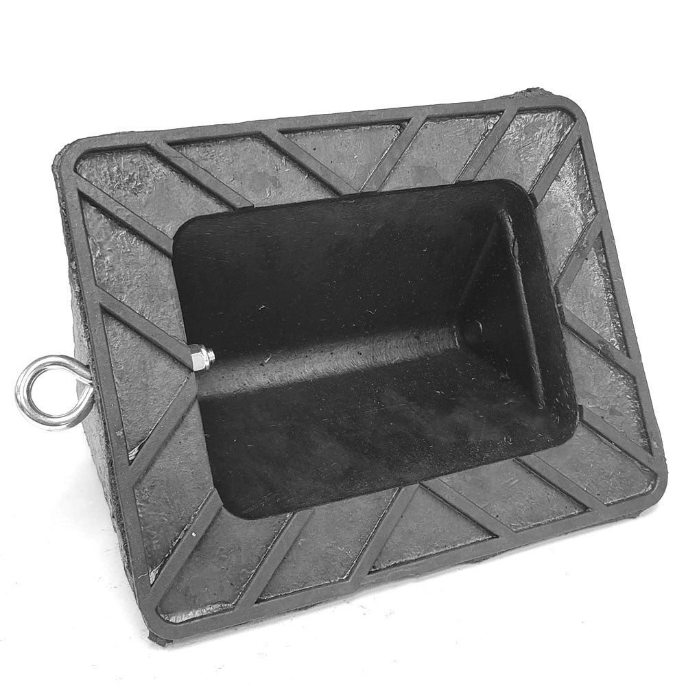 Pyramid Shape Steel Eye Bolt 10" x 8" x 6" Wheel Chock Truck Trailer BFC-TTP-DBUMP-10