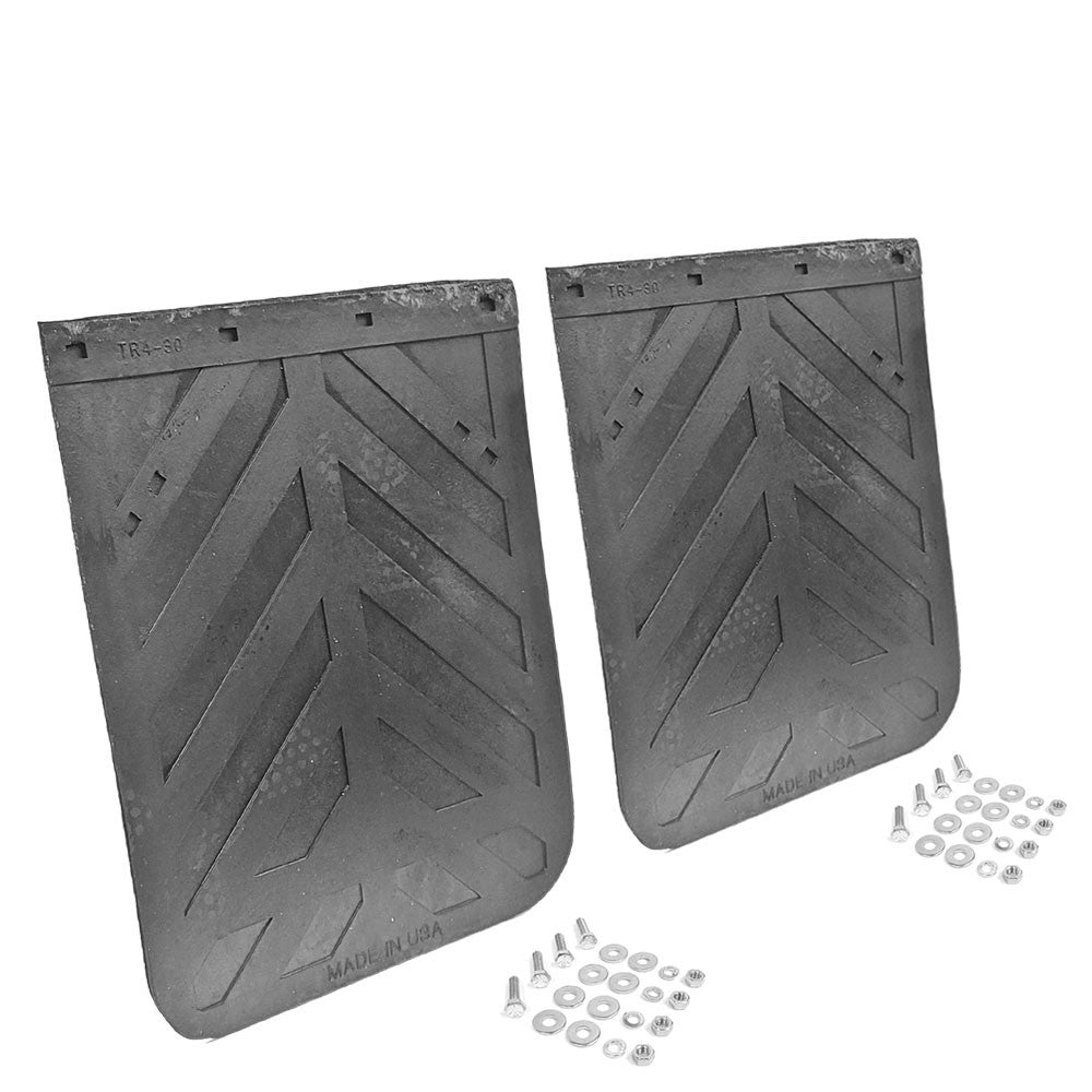 2X Aurora 30&quot;x24&quot; Chevron Straight Mud Flap Guard+Mount 2430CD TTP-IMXGT-2430CD+27516B-X2