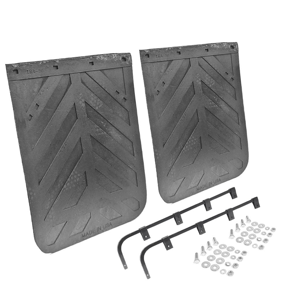 Aurora 30"x24" Chevron Mud Flap Guard+Mount+Straight Hanger 2430CD TTP-IMXGT-2430CD+27516B+BESA25RL-X2