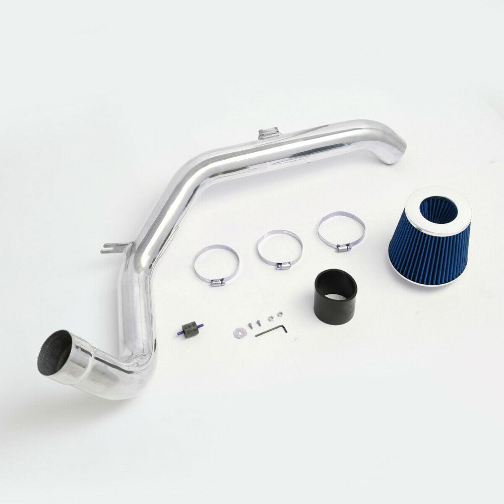 Polish Aluminum/Blue Cone Filter Cold Air Intake Kit For 06-12 Eclipse 2.4L L4