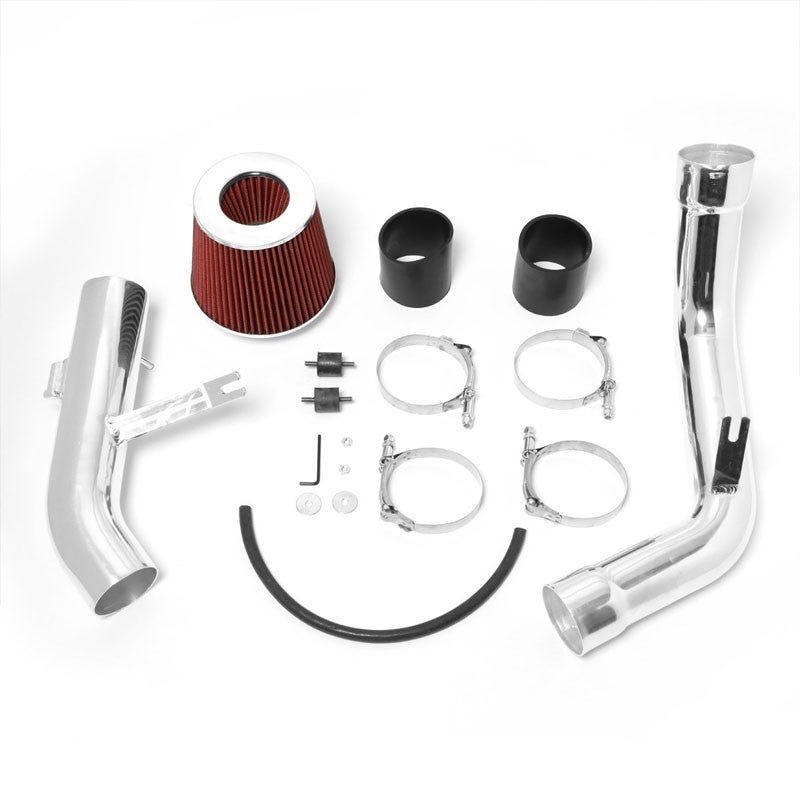 2.75" Polish Pipe Red Cone Filter Cold Air Intake Kit For 06-12 Eclipse GT V6-Performance-BuildFastCar